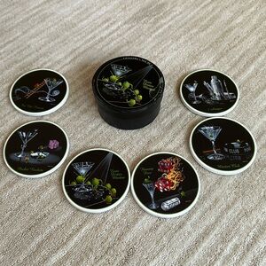 Set of 6 Drink Coasters "EVEN DIRTIER MARTINI" Art By Michael Godard Ceramic